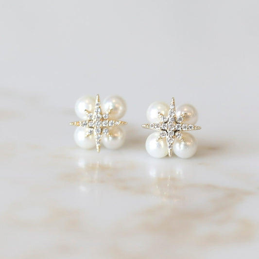 Starburst Pearl Stud