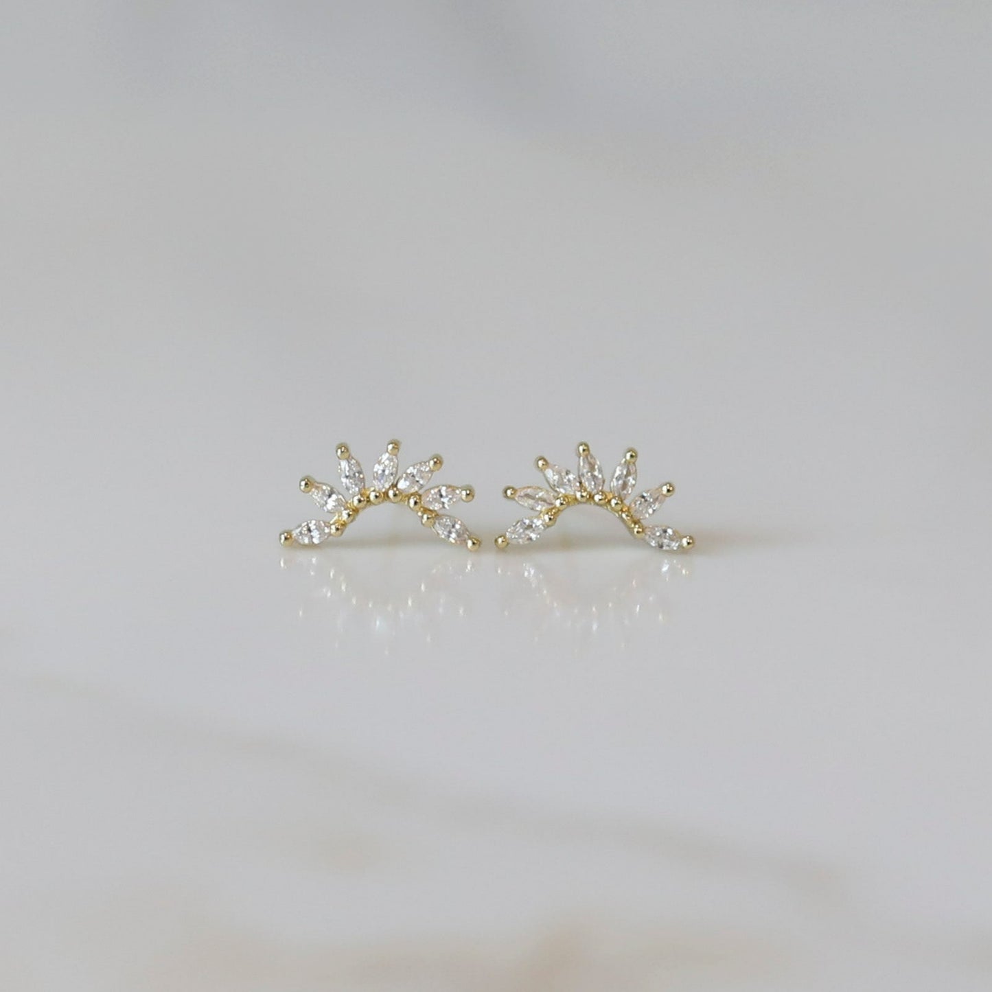 Peacock Ear Climber with Cubic Zirconia