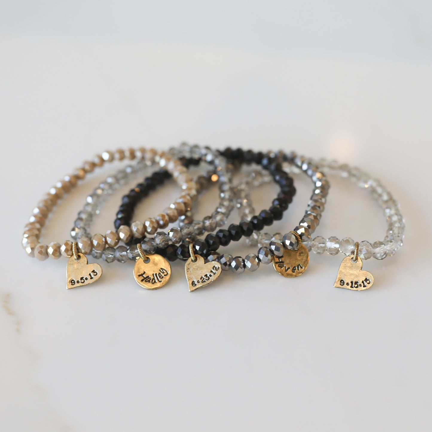 Personalized Crystal Stacks | Neutral Fall Mix