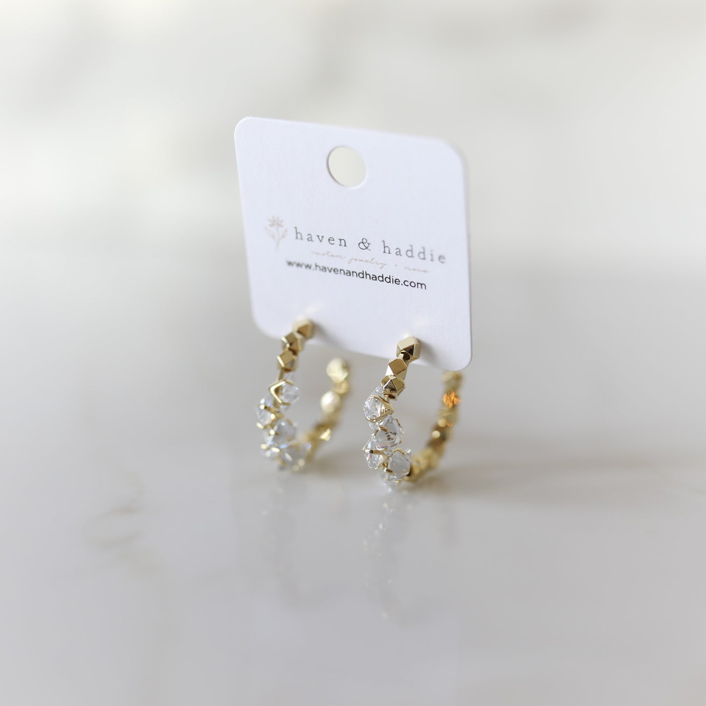 Crystal Wrapped Hoops