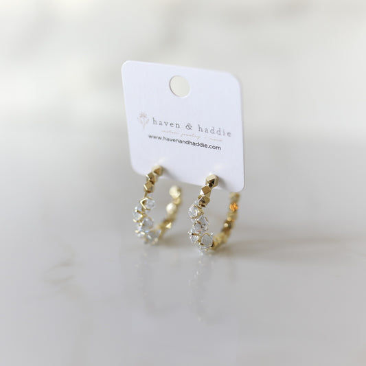 Crystal Wrapped Hoops