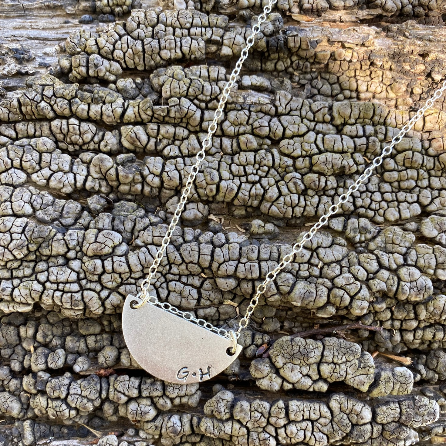 Personalized Half Moon Necklace