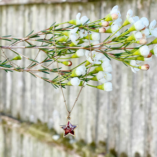 Memory Flower Jewelry Mini Star Necklace