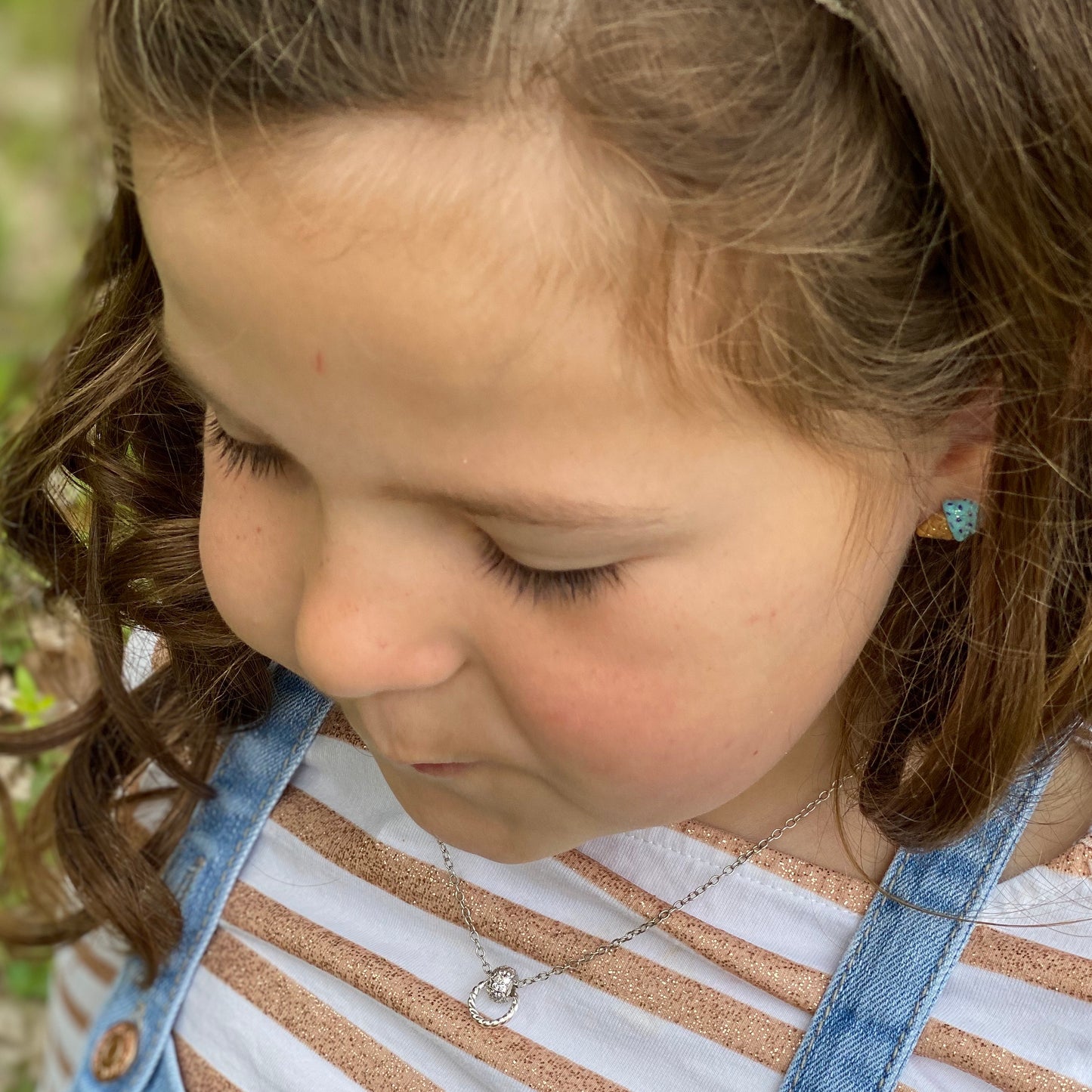 Pave Crystal Inner Circle Necklace - Mini