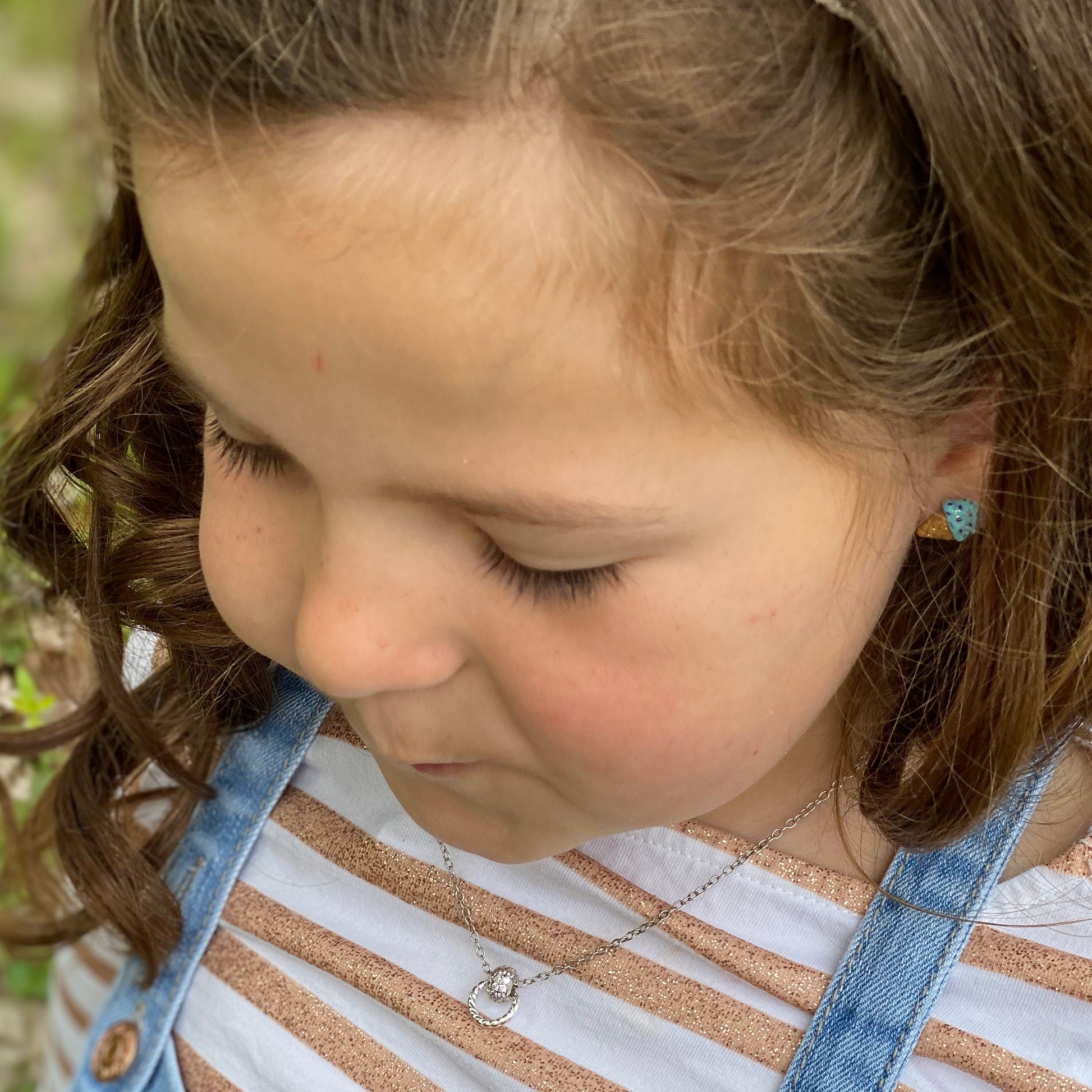 Pave Crystal Inner Circle Necklace - Mini