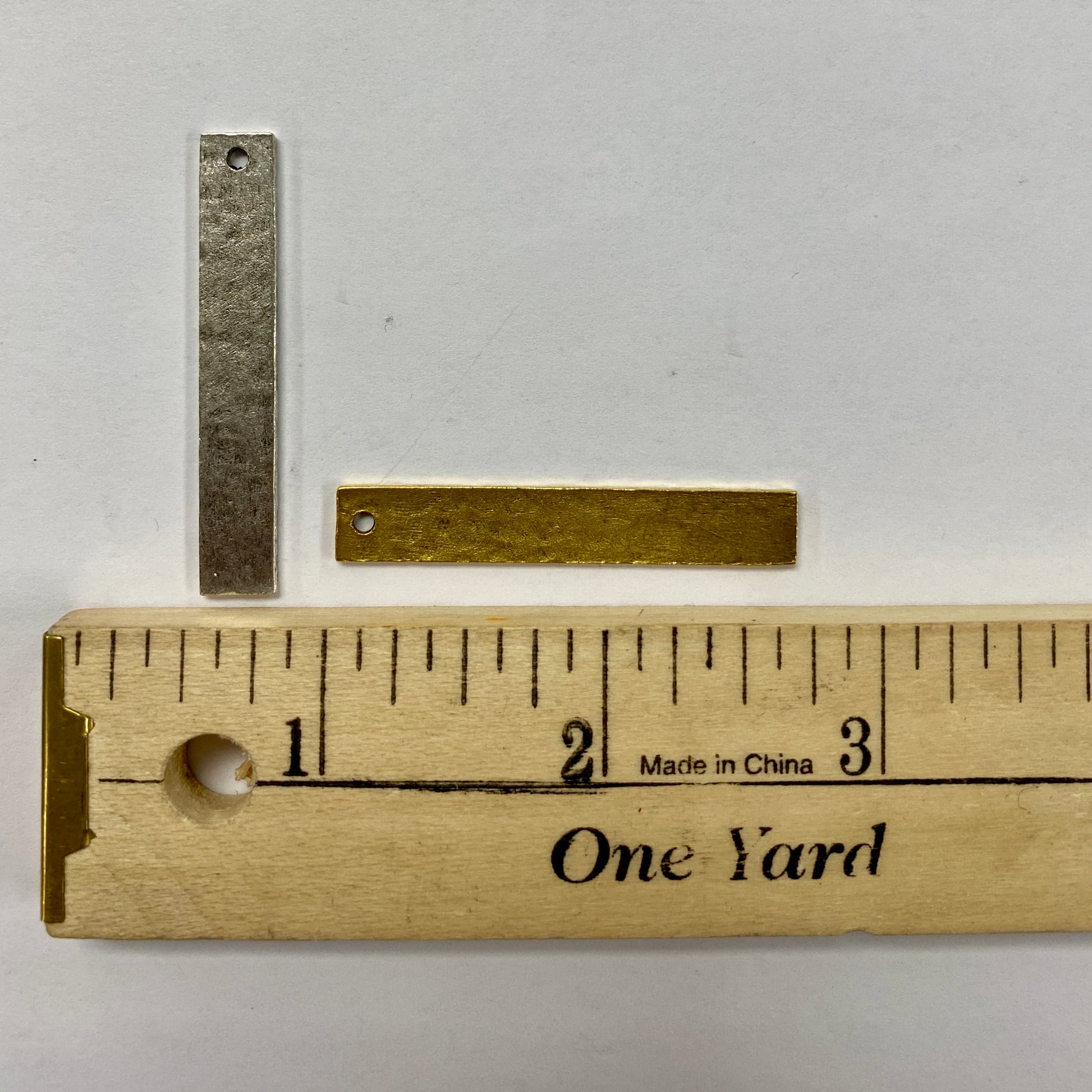 Handwriting Custom Handwriting Pendant - Hammered Narrow Rectangle