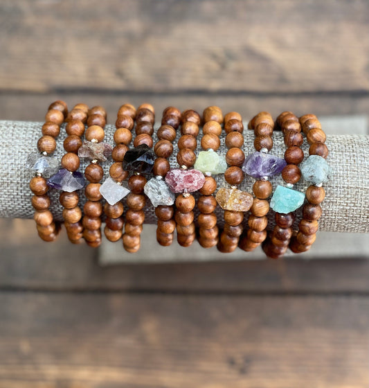 Raw Beauty Bracelets made with Raw Gemstones
