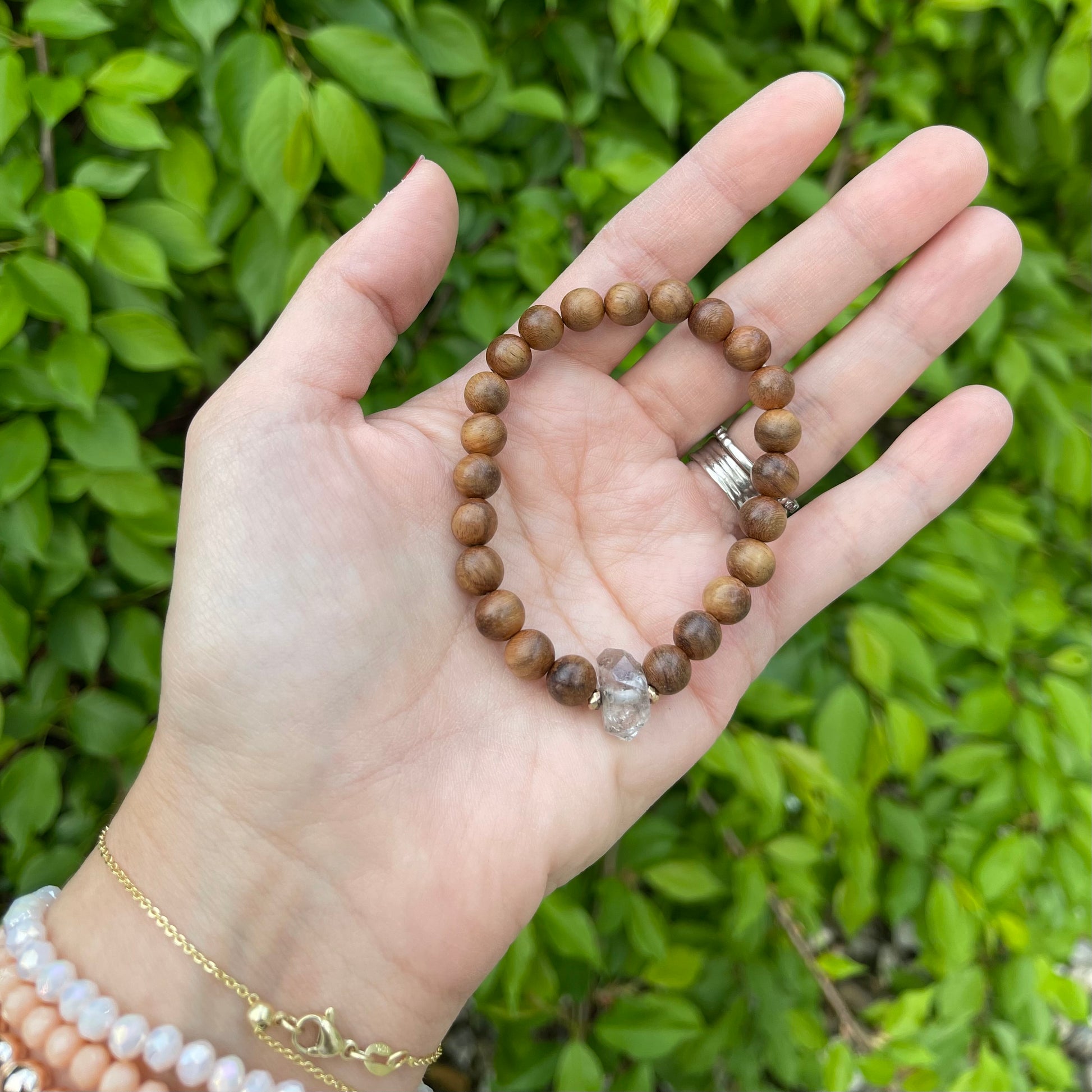 Raw Beauty Bracelet with a Herkimur Diamond