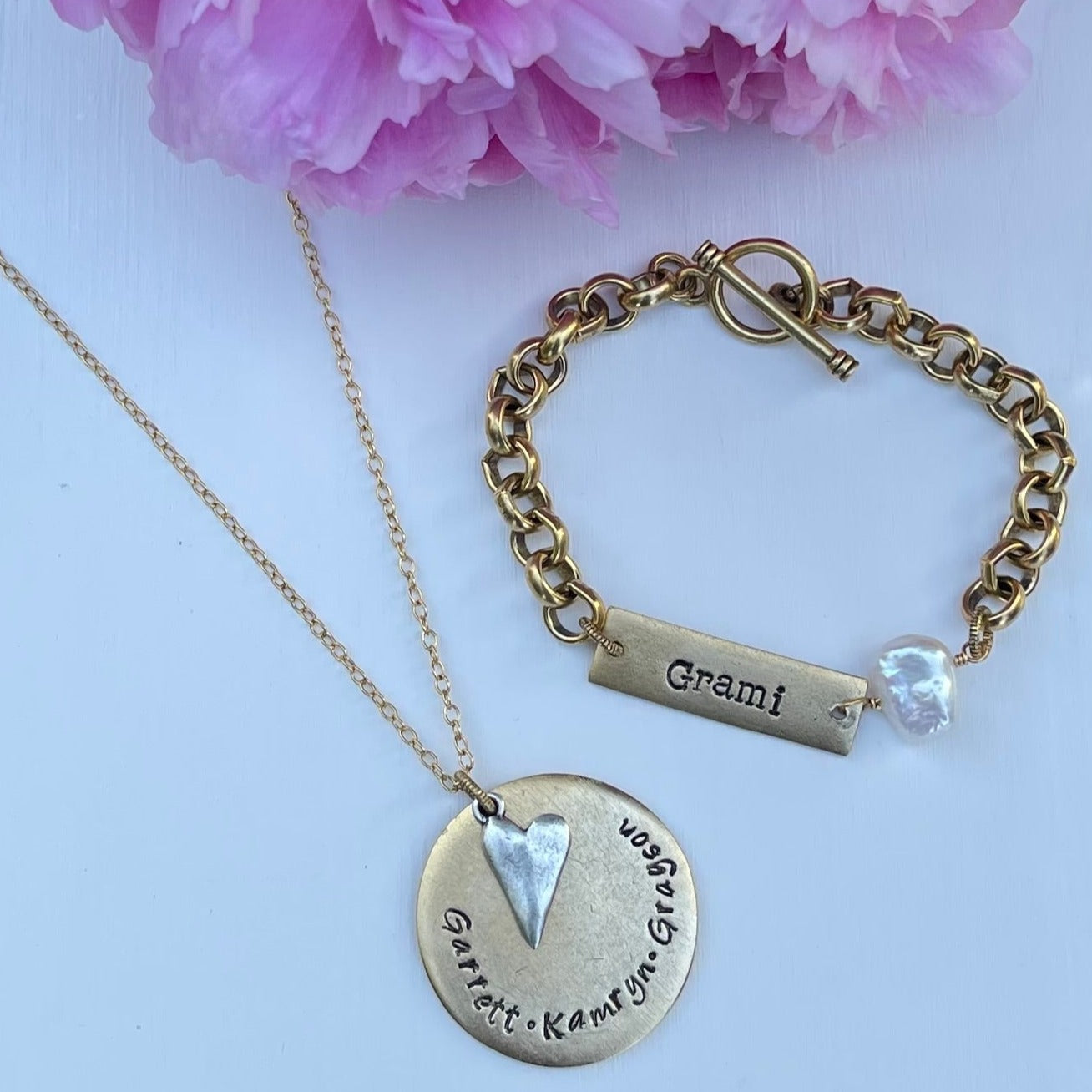 Personalized Harmony Bracelet with a Fresh Water Pearl