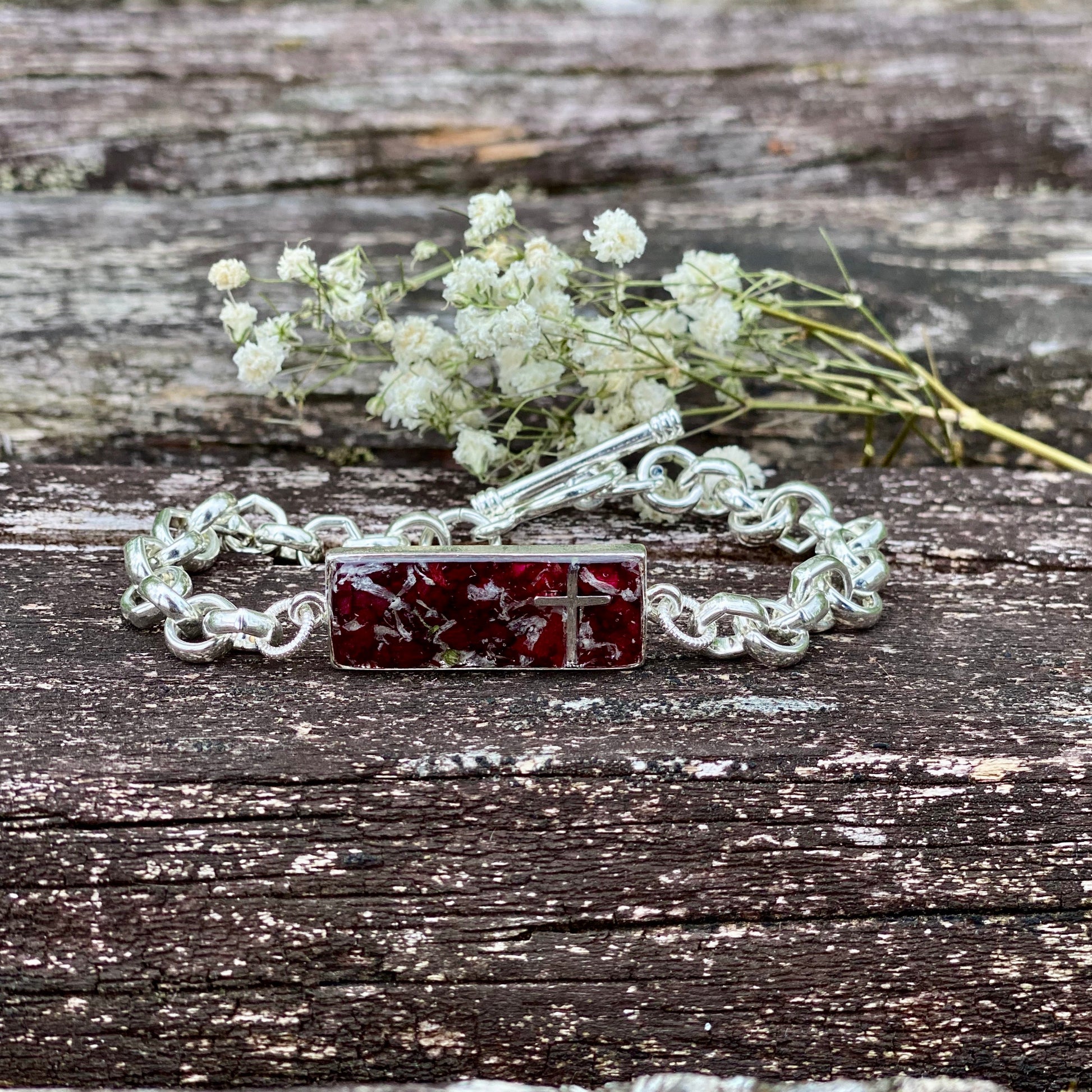 Memory Flower Mini Link Rolo Bracelet