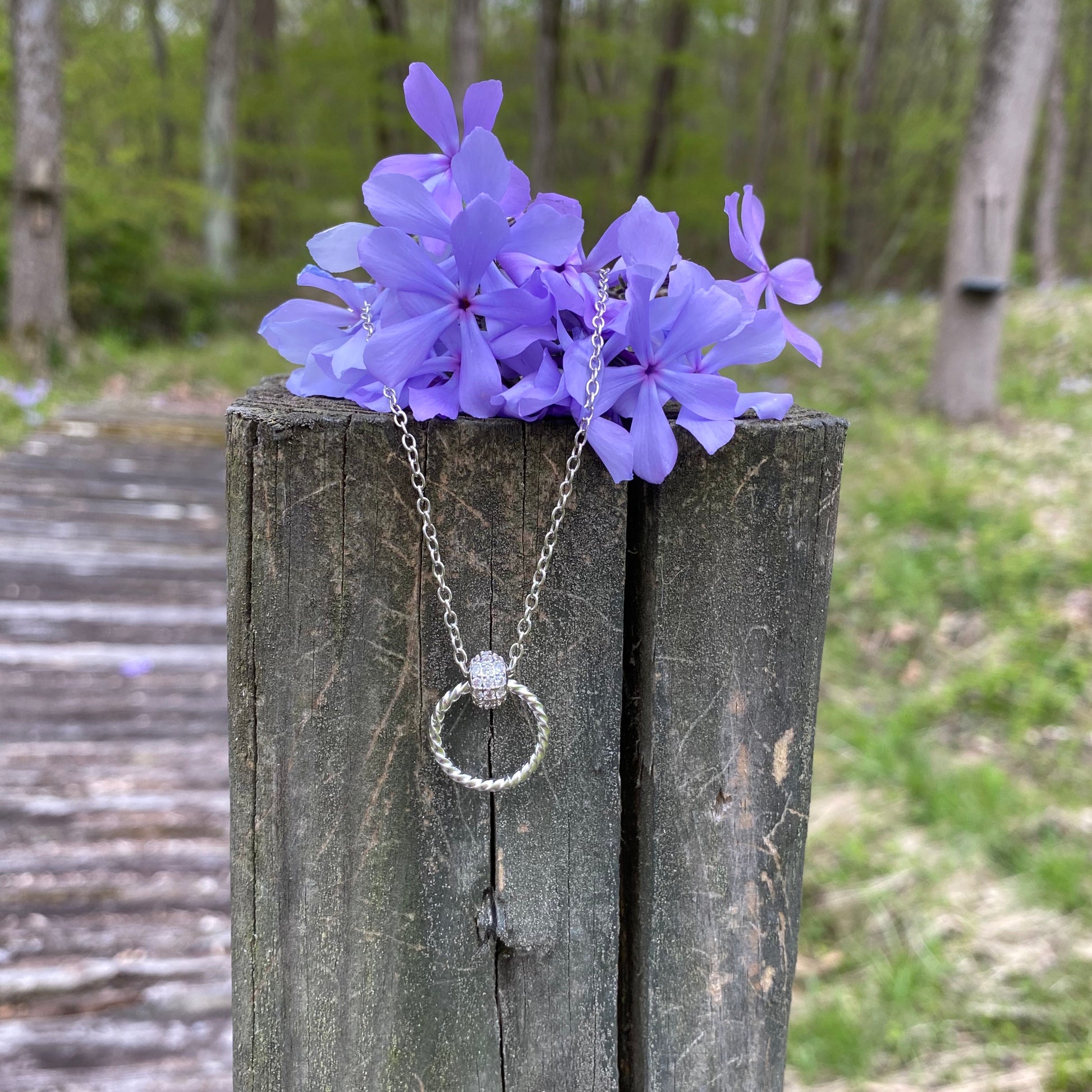 Pave Crystal Inner Circle Necklace