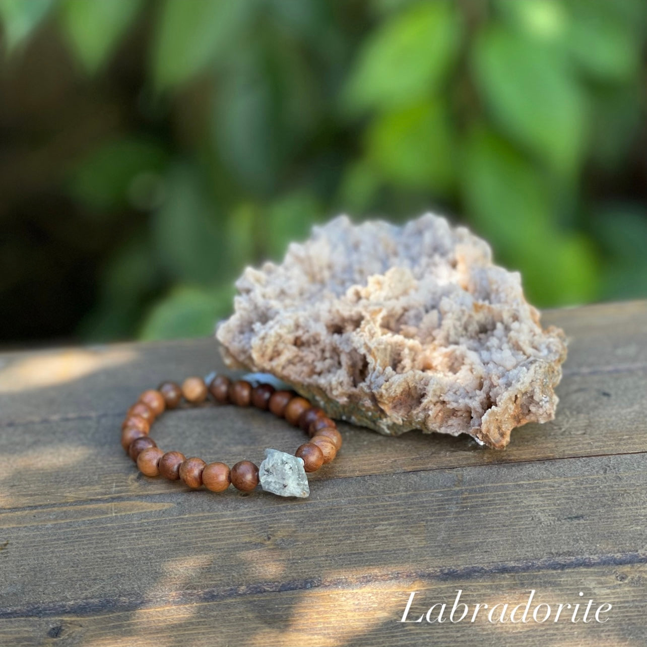 Raw Beauty Bracelet made with Raw Gemstones - Labradorite
