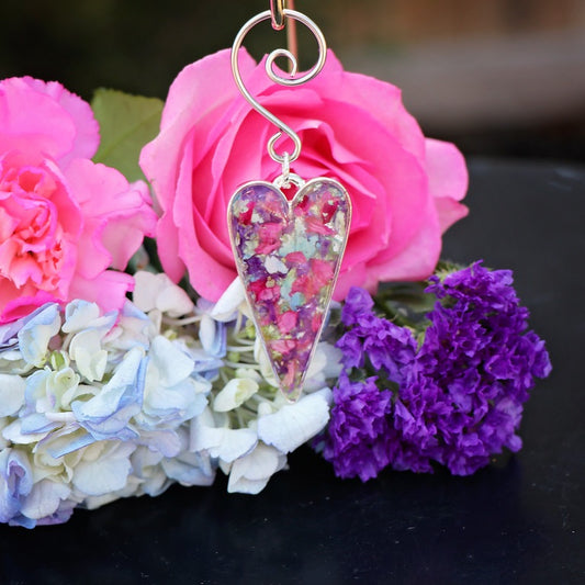 Memory Flower Heart Ornament