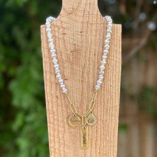Handwriting Jewelry | The Krista Horton Charm Necklace