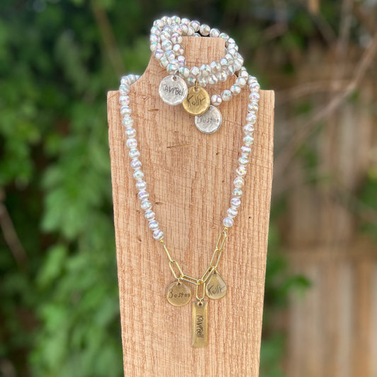 Handwriting Jewelry | The Krista Horton Charm Necklace