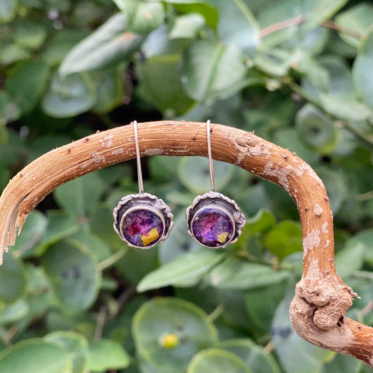 Memory Flower Mosaic Drop Earrings