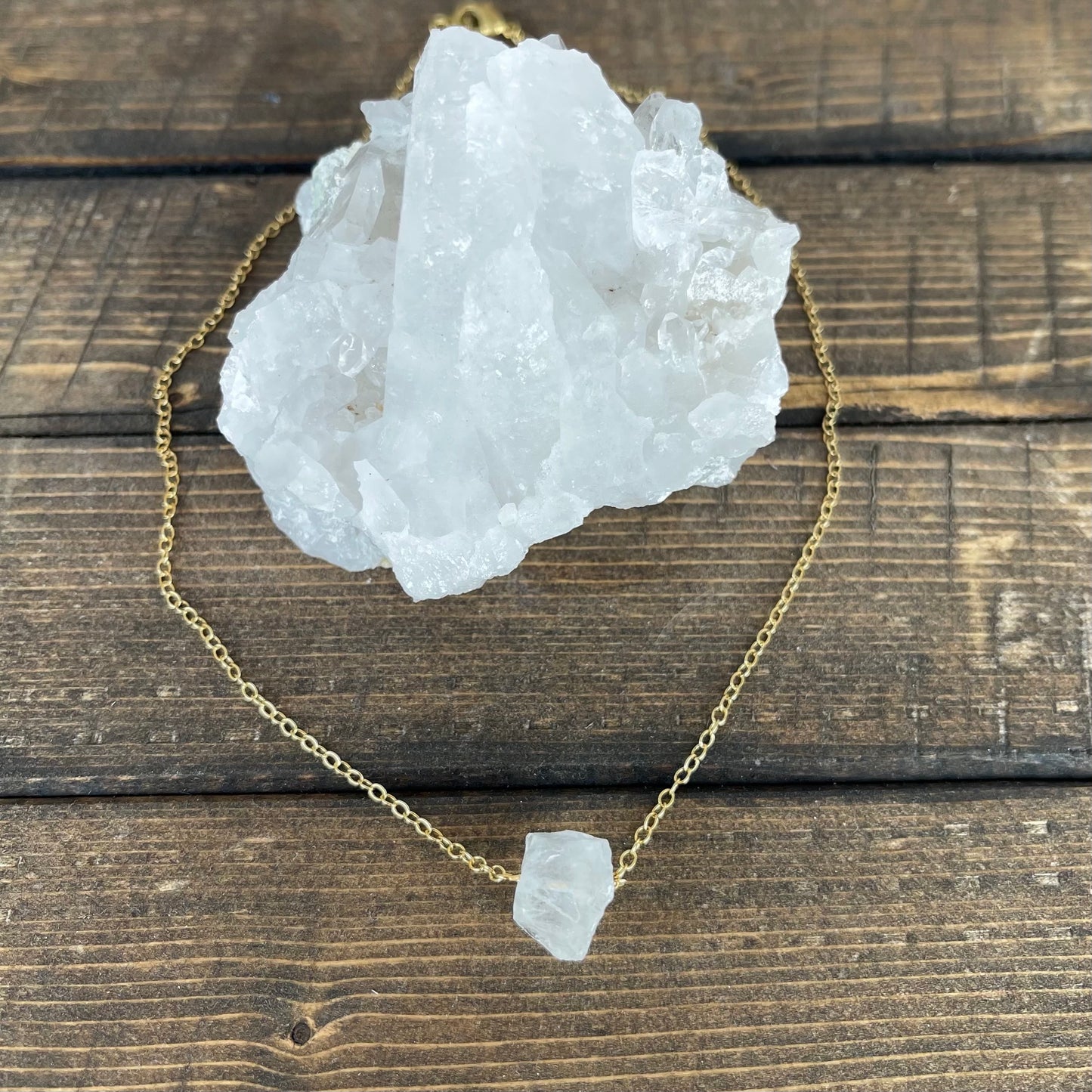 Raw Beauty Necklace made with Raw Gemstones