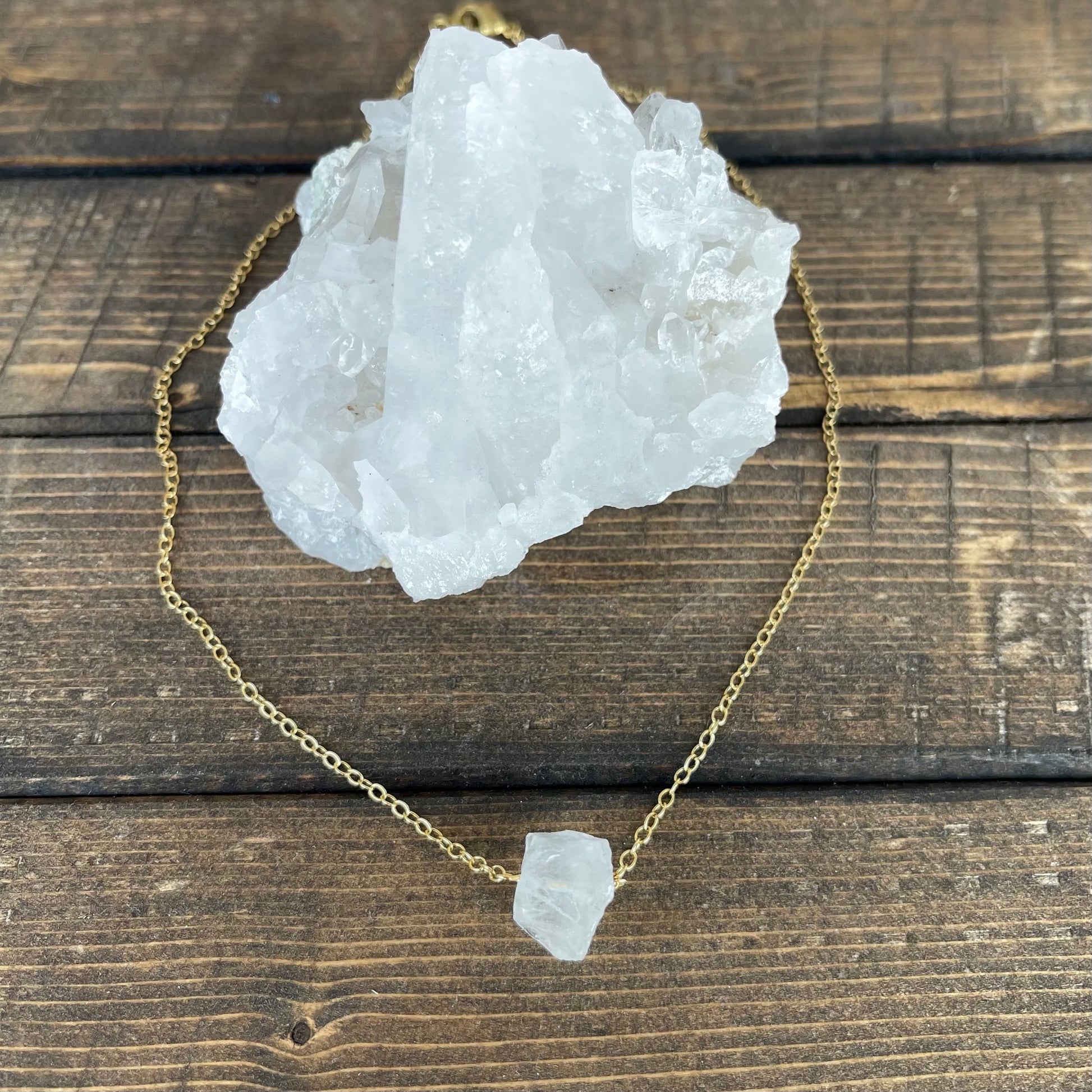 Raw Beauty Necklace made with Raw Gemstones