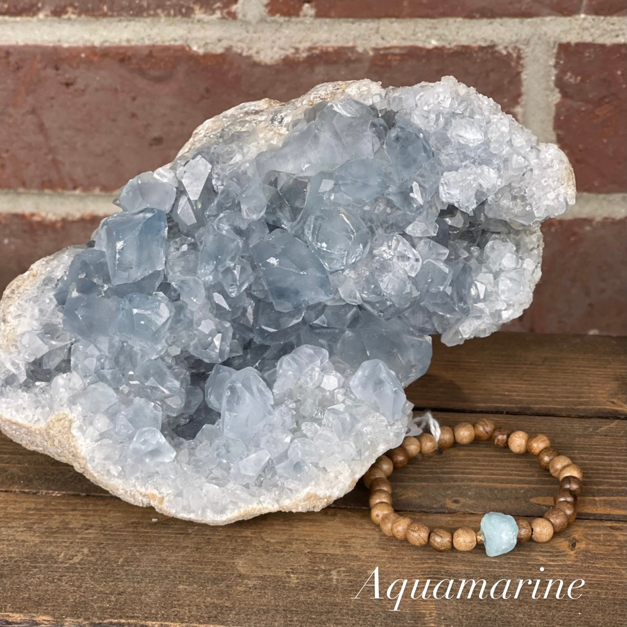Raw Beauty Bracelets for Littles made with Raw Gemstones - Aquamarine