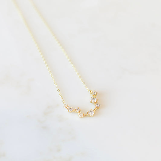 Zodiac Constellation Necklace | Cubic Zirconia