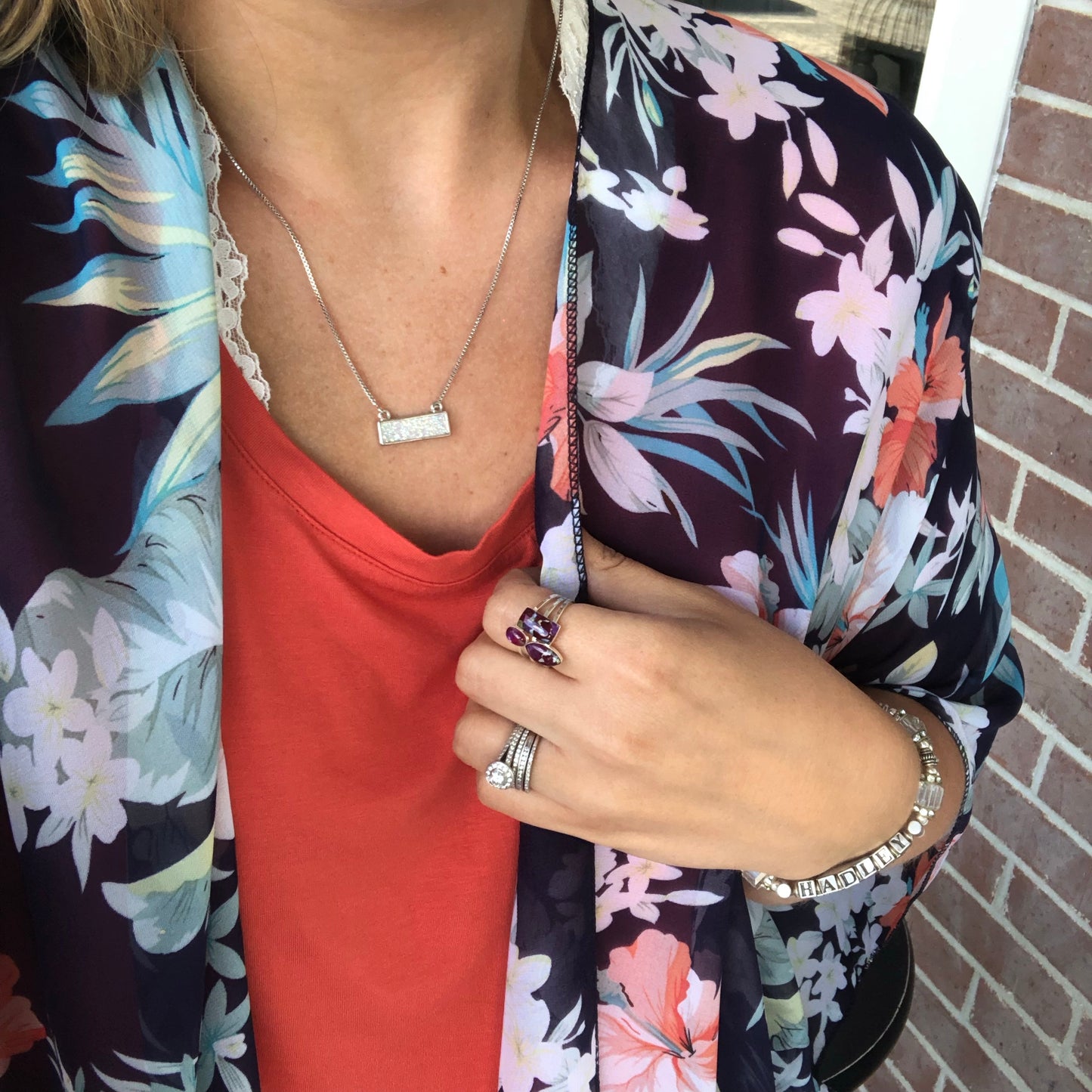 Memory Flower Mini Stacking Rings