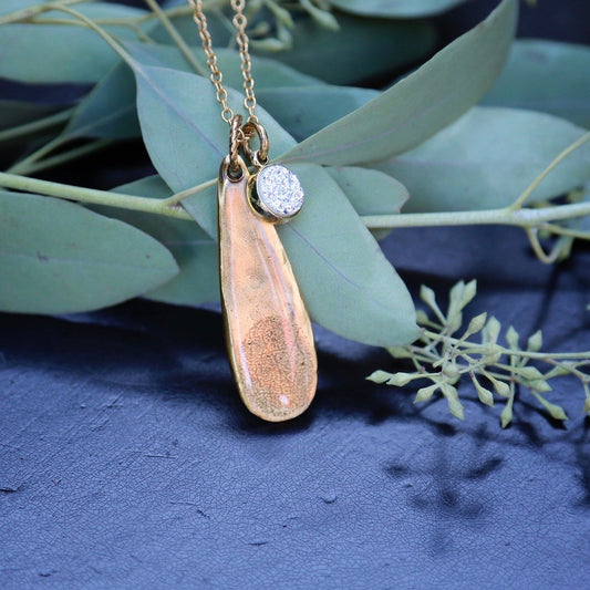 Handwriting Fingerprint Drop Necklace