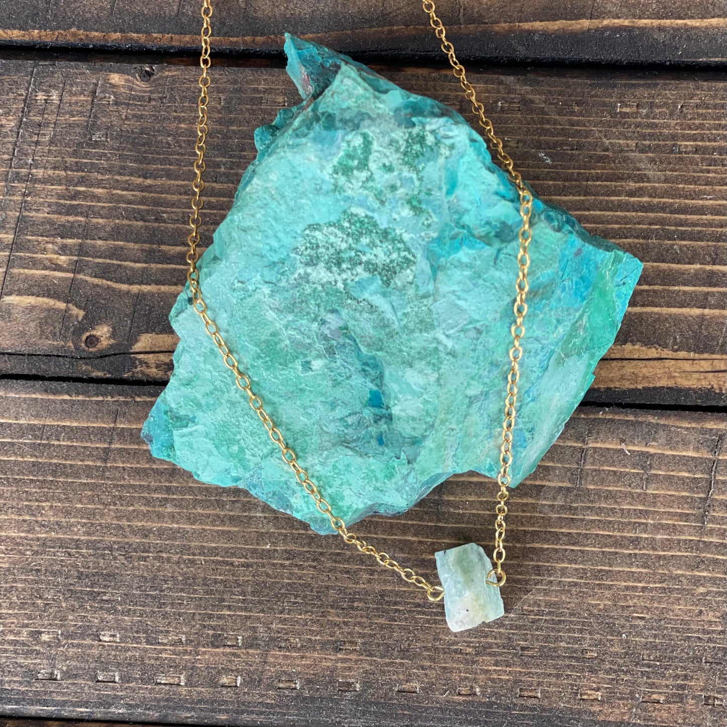 Raw Beauty Necklace made with Raw Gemstones