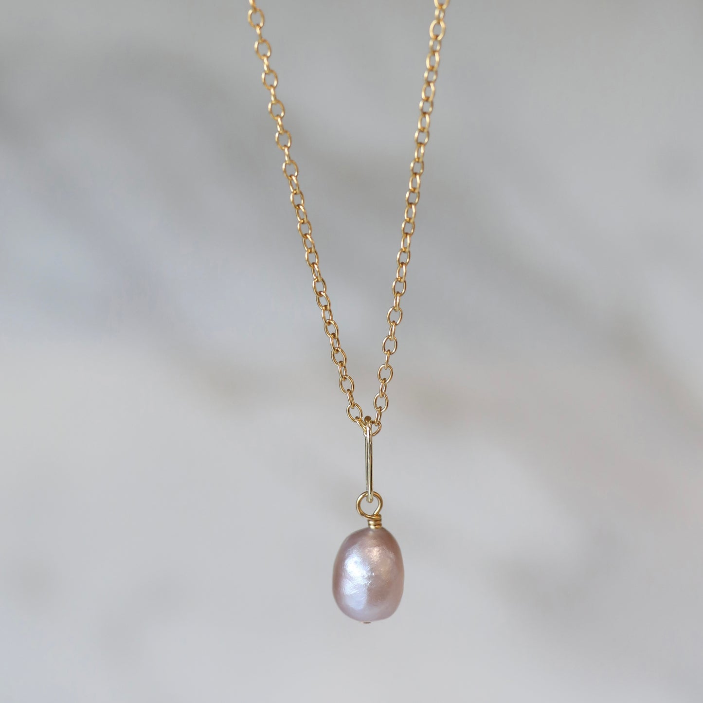 Good Luck Necklace with Blush Fresh Water Pearl