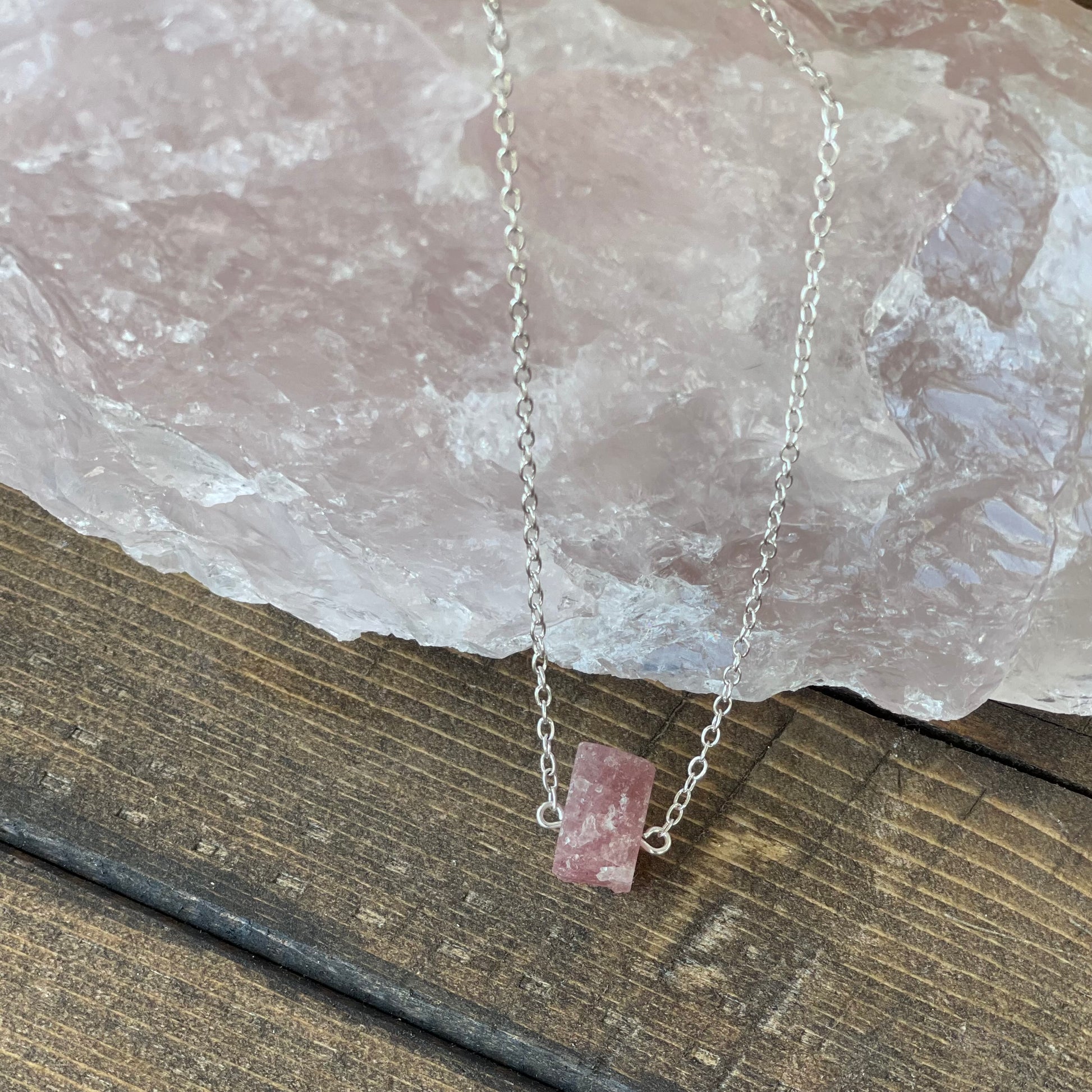 Raw Beauty Necklace made with Raw Gemstones