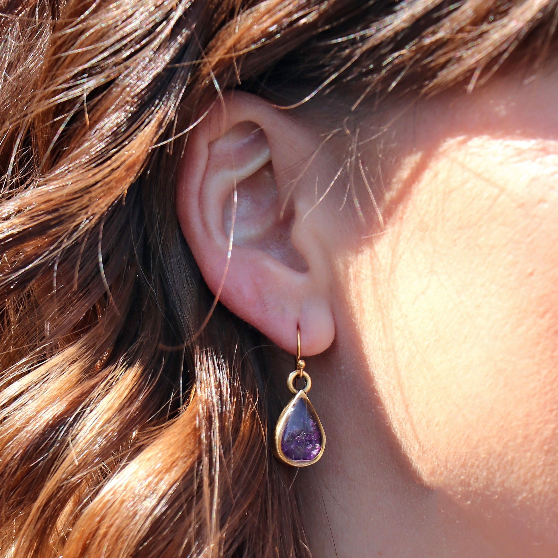 Memory Flower Teardrop Earrings