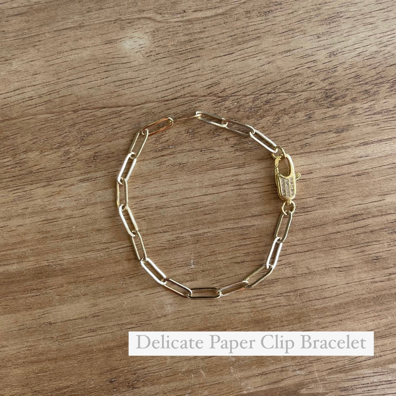 Delicate Paper Clip Bracelet