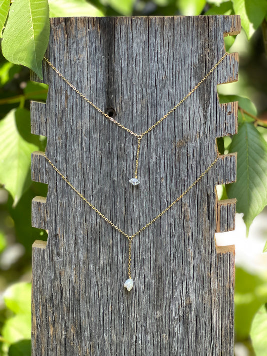 Dreamer Necklace - Gemstone Drop