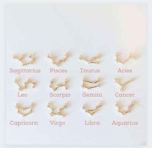 Zodiac Constellation Necklace | Cubic Zirconia