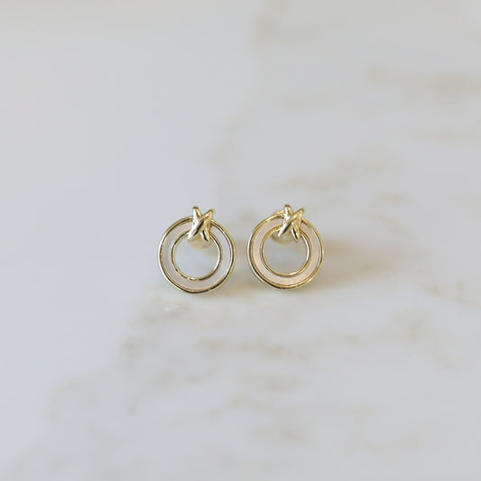 Mother of Pearl Studs - Love Knot