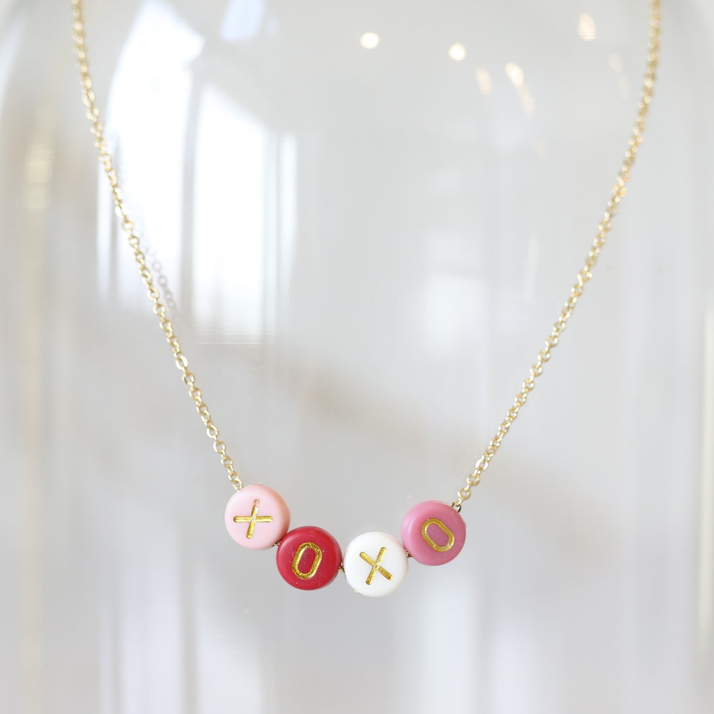 Personalized Rainbow Necklace Valentine Edition