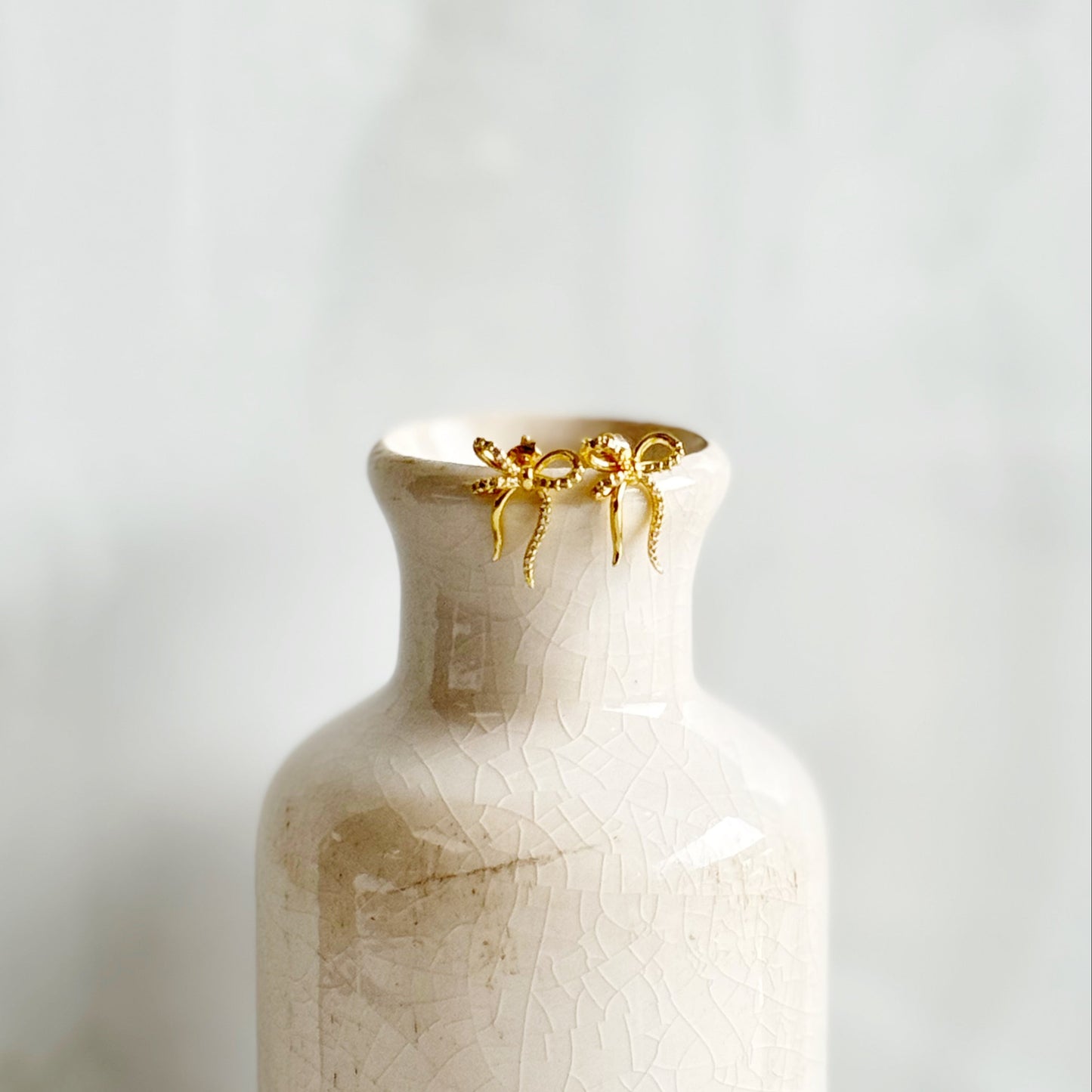 Thin CZ Bow Studs