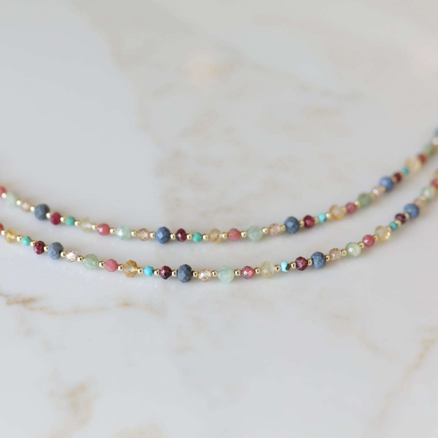 Mini Mixed Gemstone Necklace