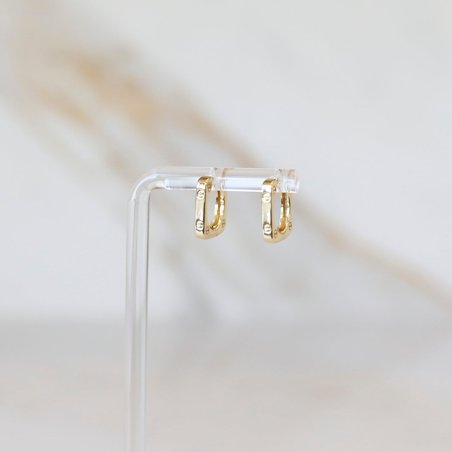 Square Huggie Hoops