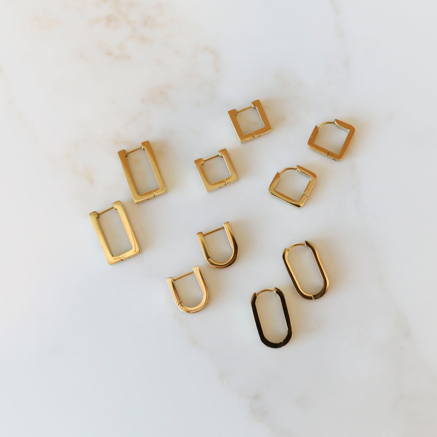 Basic Geometric Hoop Earrings