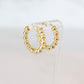 Round Beaded Hoops in Gold