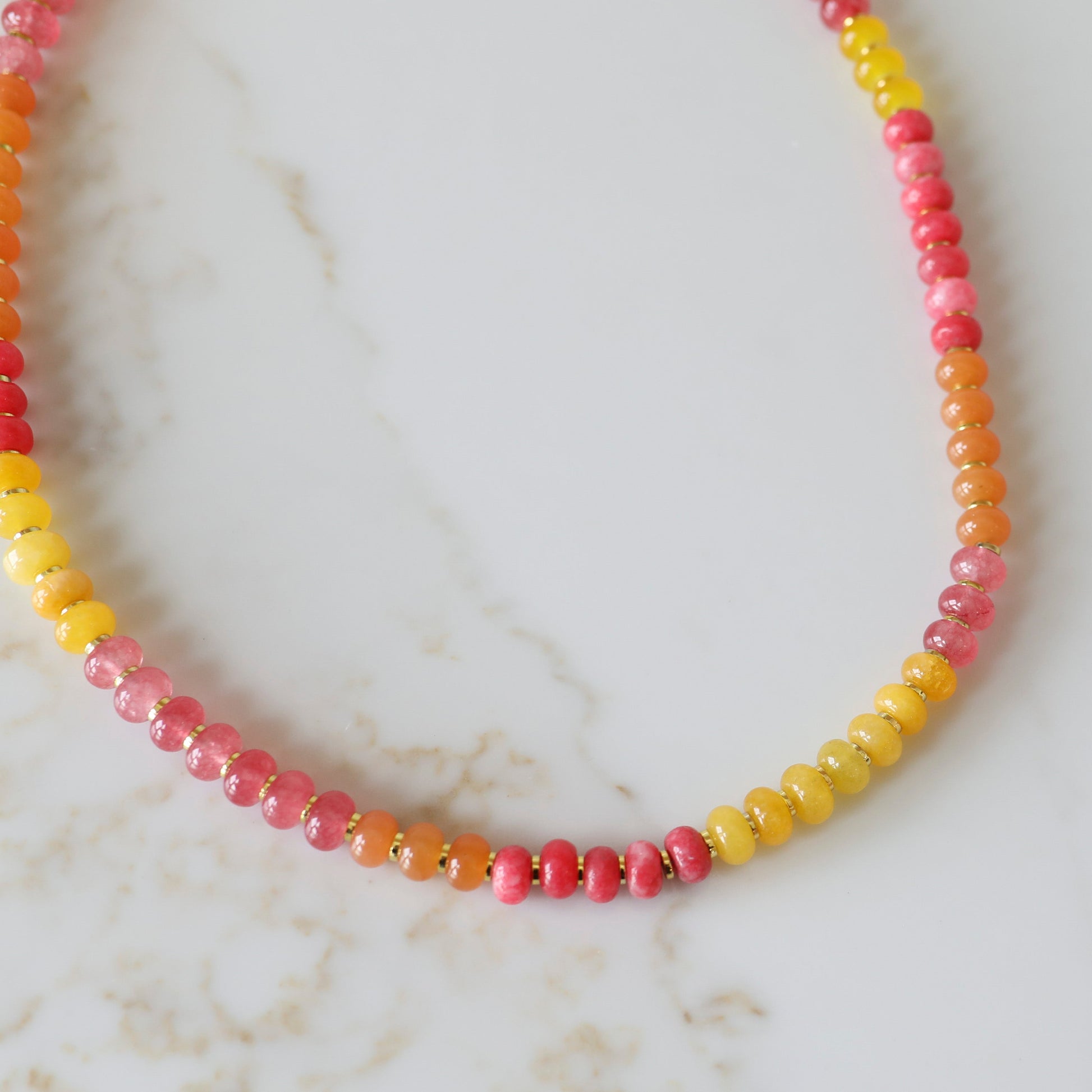Mixed Jade Beaded Necklace
