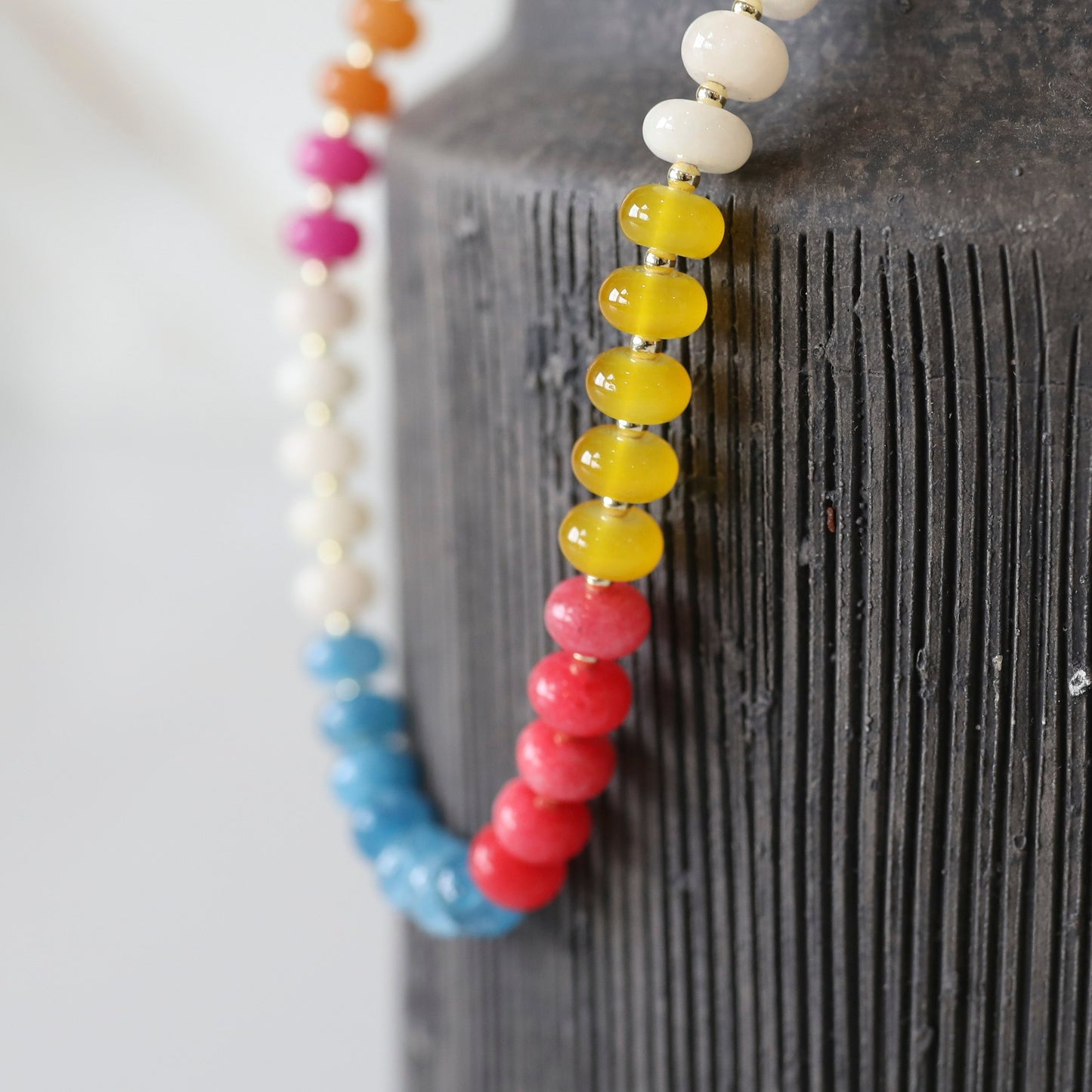 Mixed Jade Beaded Necklace