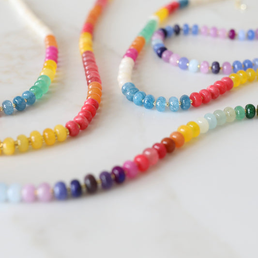 Mixed Jade Beaded Necklace