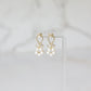 Faceted Pearl Drop Studs