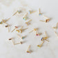 Rectangle Birthstone Studs