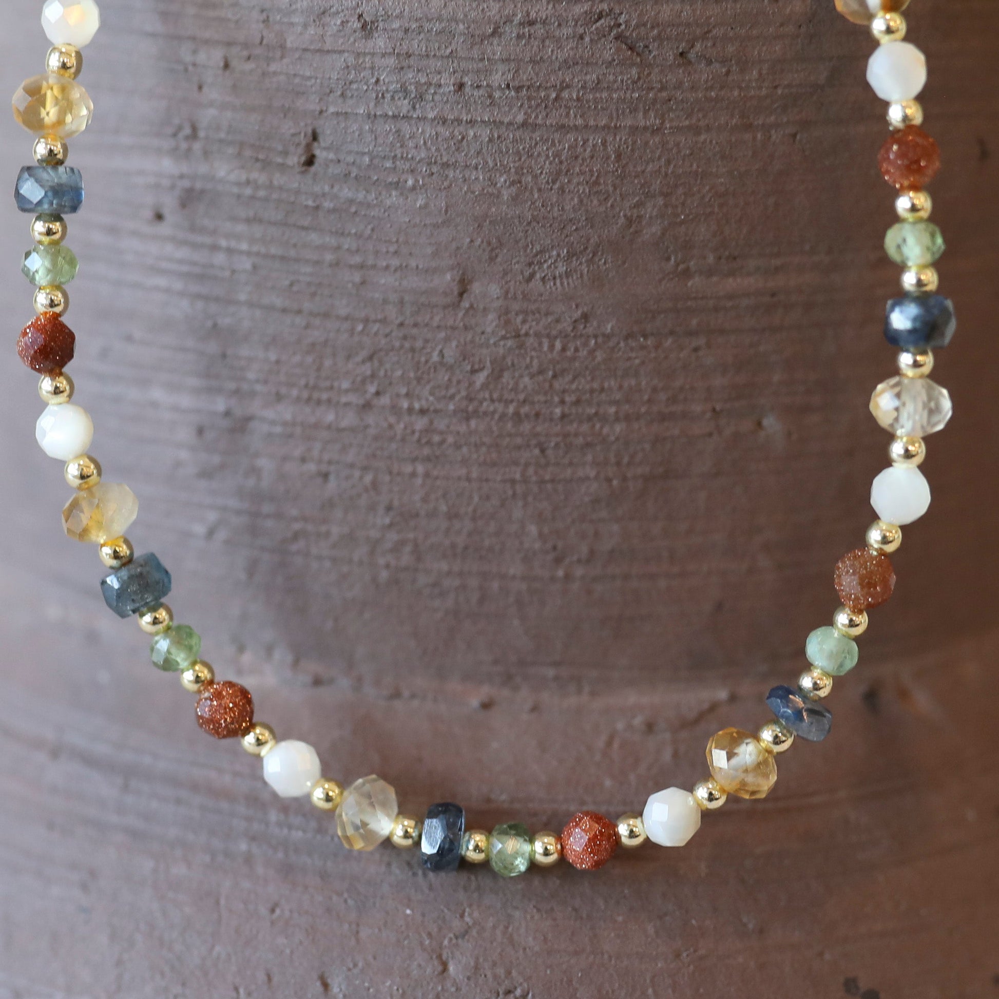 Autumn Gemstone Necklace Single Pattern