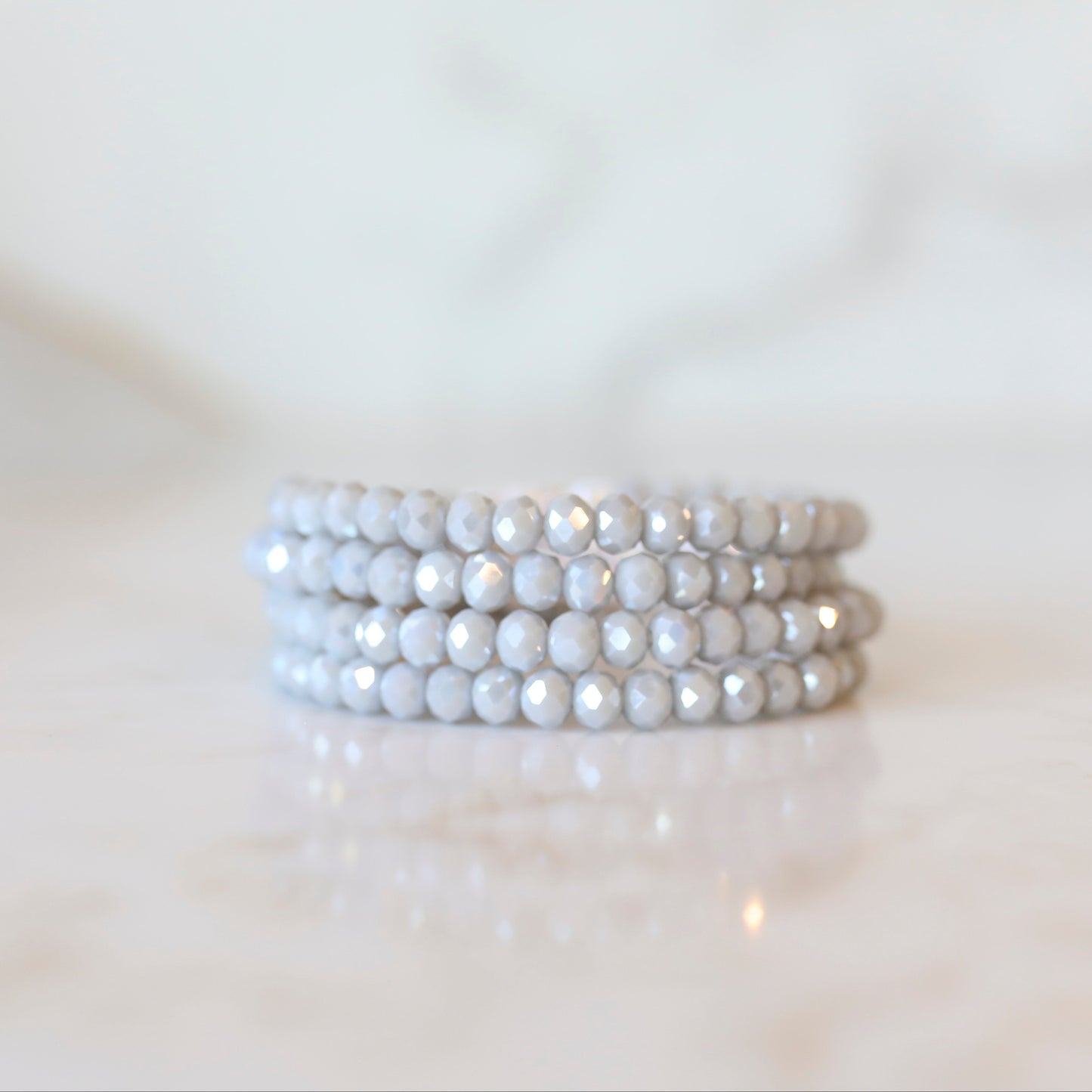 Intuition Stack Crystal Bead Bracelet