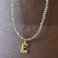 Micro Faceted Initial Necklace