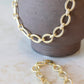 Oval Textured Chain Bracelet