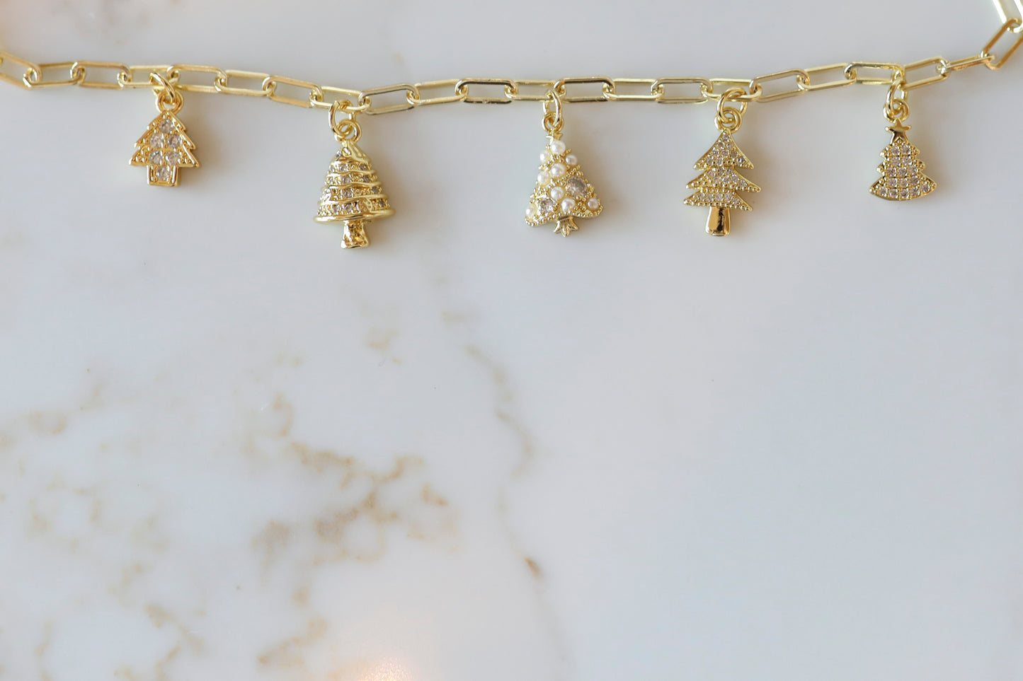 Christmas Tree Charm Necklace